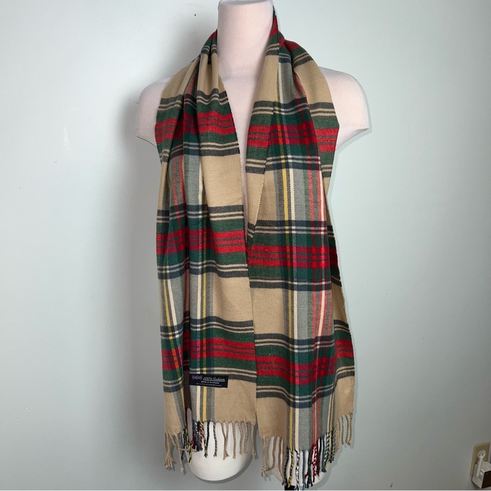 Scottish 100% Cashmere Tartan Plaid Scarf Made in Scotland